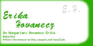 erika hovanecz business card